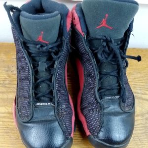 Jordans red and black sneakers youth size 4